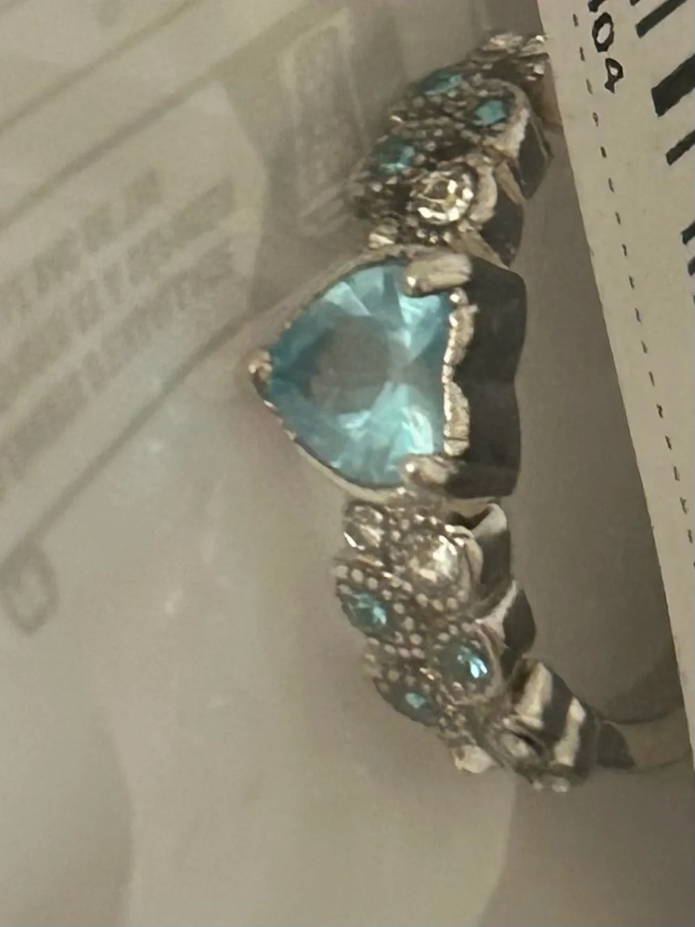 Set of 5 Silver Rings w/ Crystals  Wear Them & Share Them
